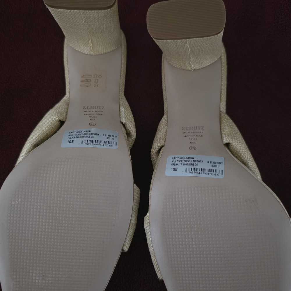 SCHUTZ Tan Bow Detail Heels - Picture 3 of 3